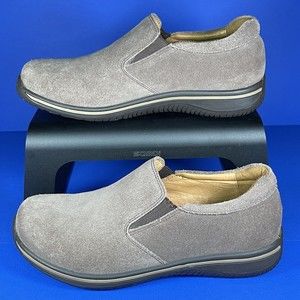 ALEGRIA Aaron Mens EU 42‎ US 9 Beige Suede Slip On Casual Shoes $130 MSRP